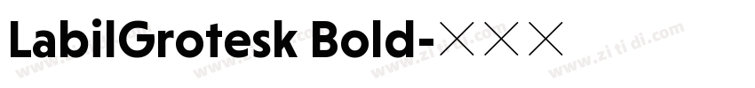 LabilGrotesk Bold字体转换